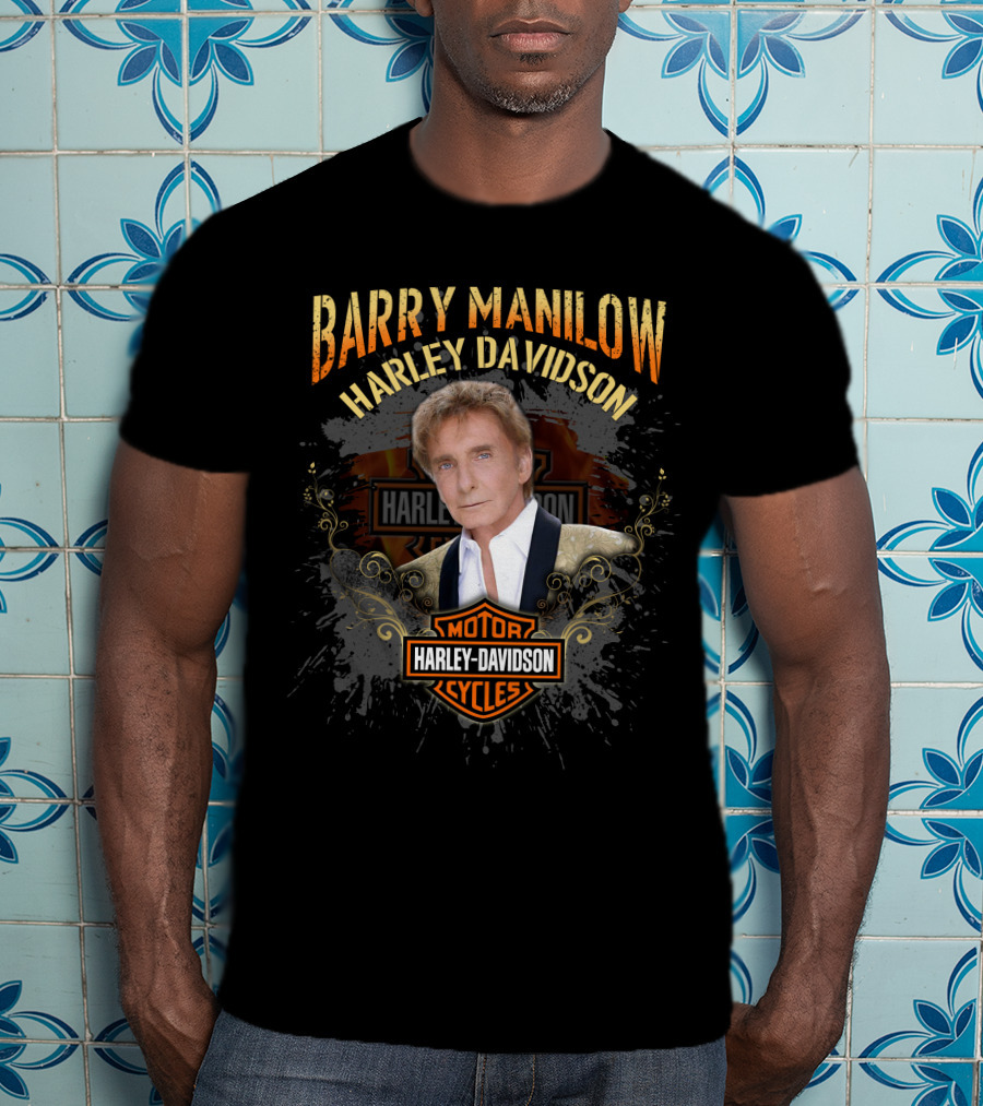 Barry Manilow Harley Davidson Motor Cycles T-Shirt