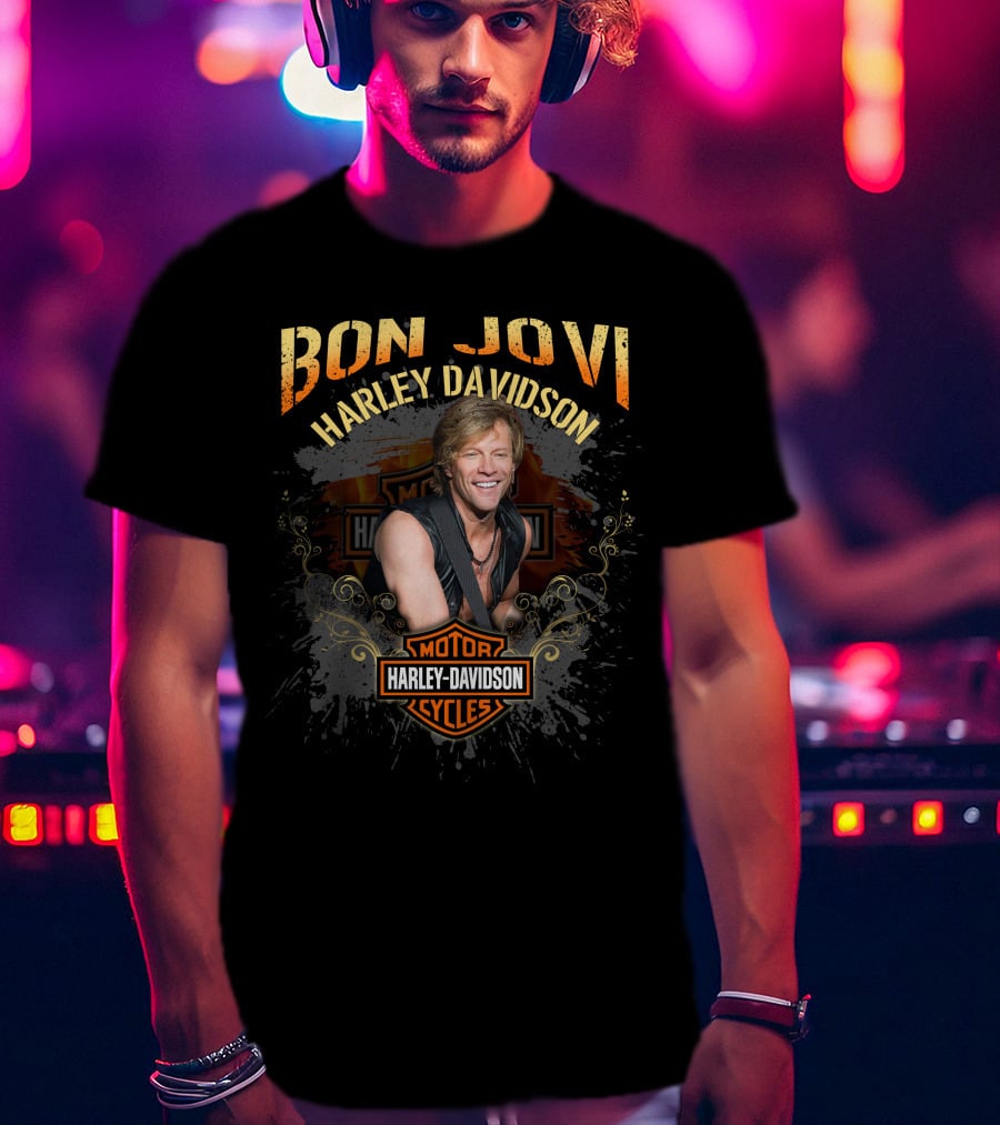 Bon Jovi Harley Davidson Motor Cycles T-Shirt