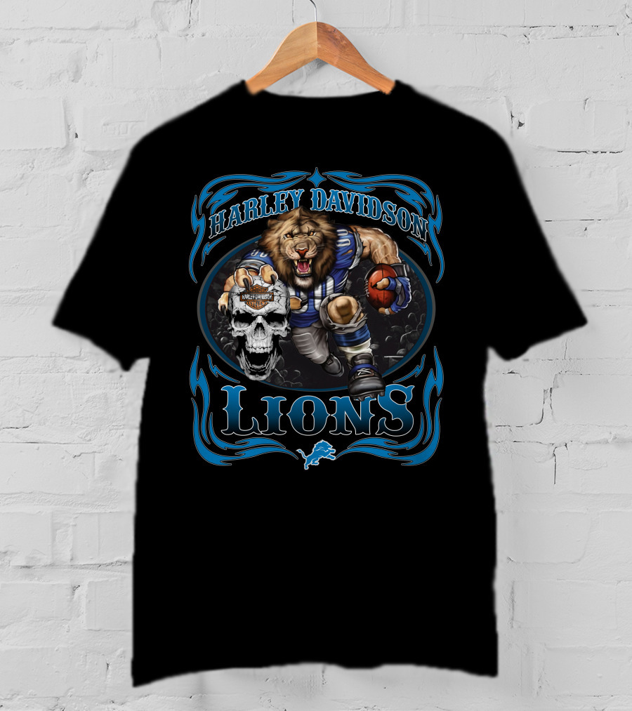 Harley Davidson Detroit Lions T-Shirt