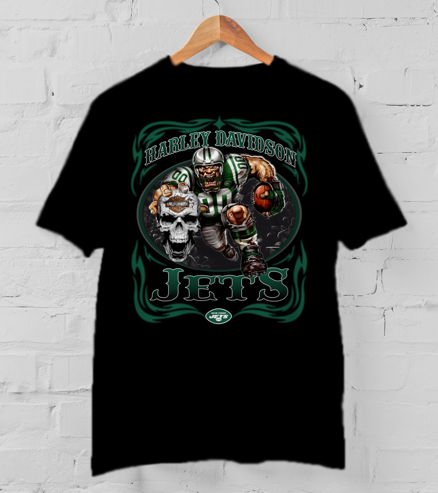Harley Davidson New York Jets Live To Ride T-Shirt