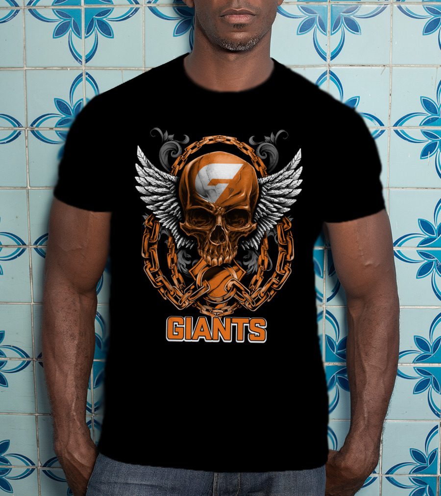 GIANTS Skull Wings Chains T-Shirt