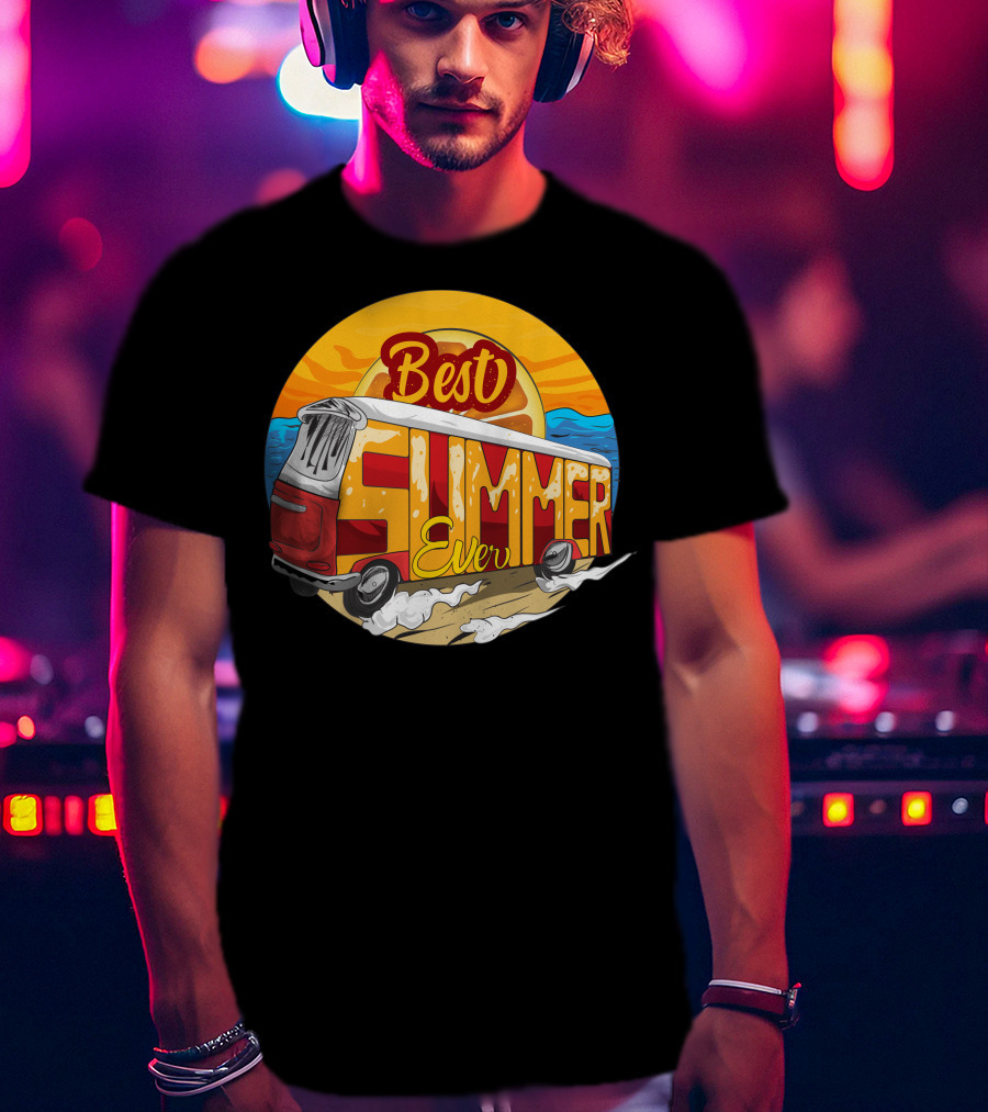 Best Summer Ever Beach Surf Van Adventure T-Shirt