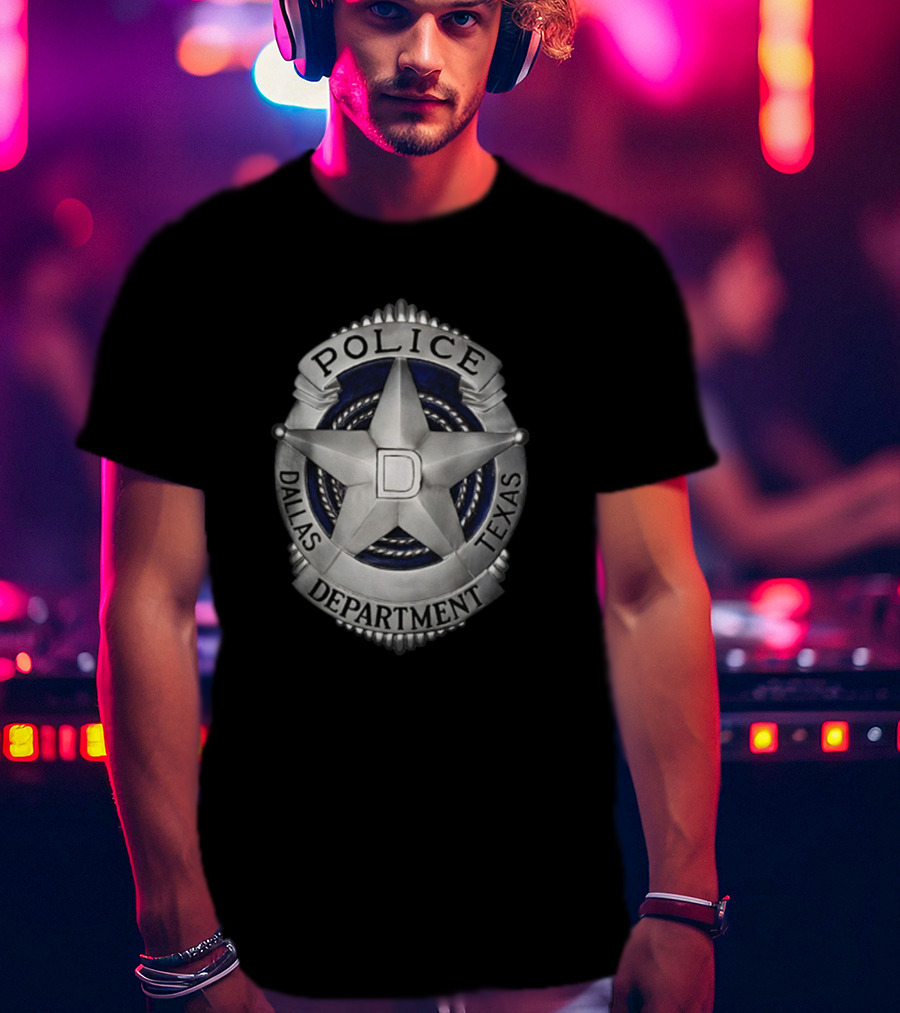 Dallas Police Department Texas Badge Emblem T-Shirt