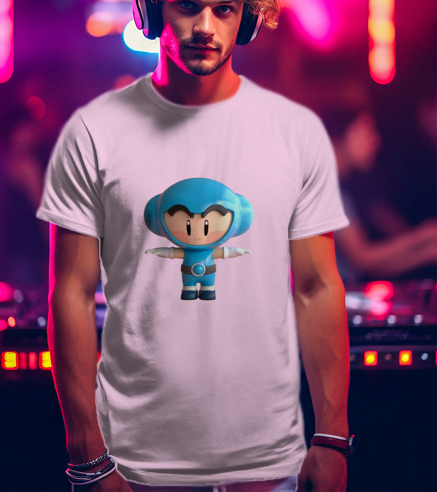 Crazy Arcade Dao Cute Character Blue T-Shirt