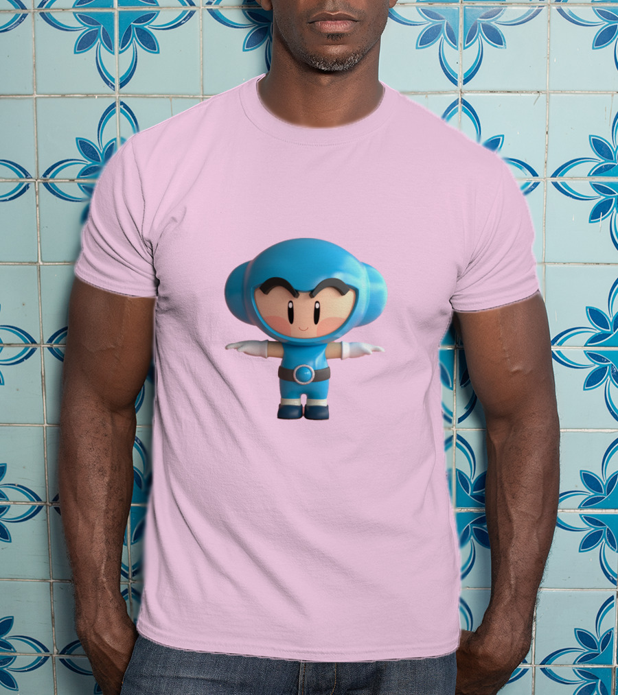 Crazy Arcade Dao Cute Character Blue T-Shirt