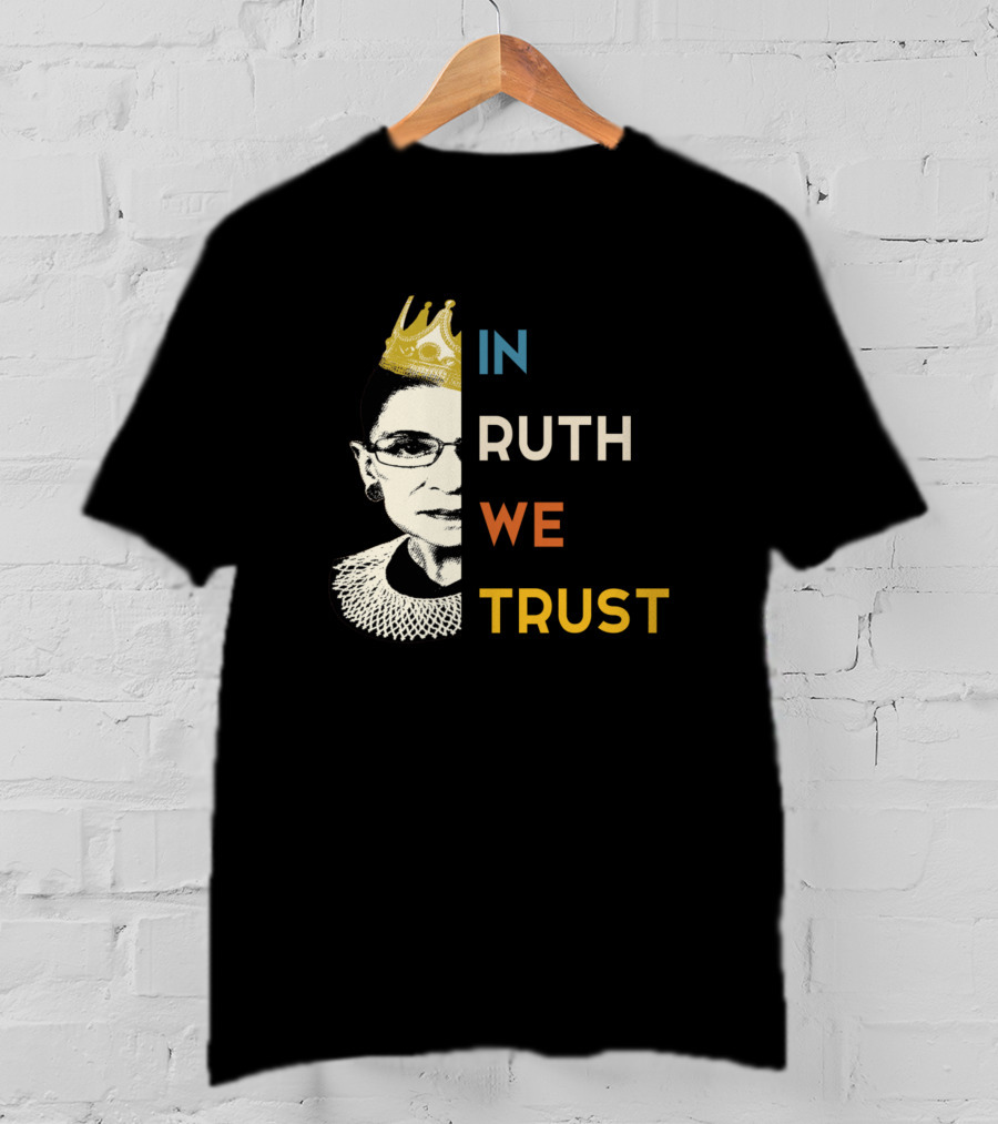 IN RUTH WE TRUST Crown Collar Half T-Shirt
