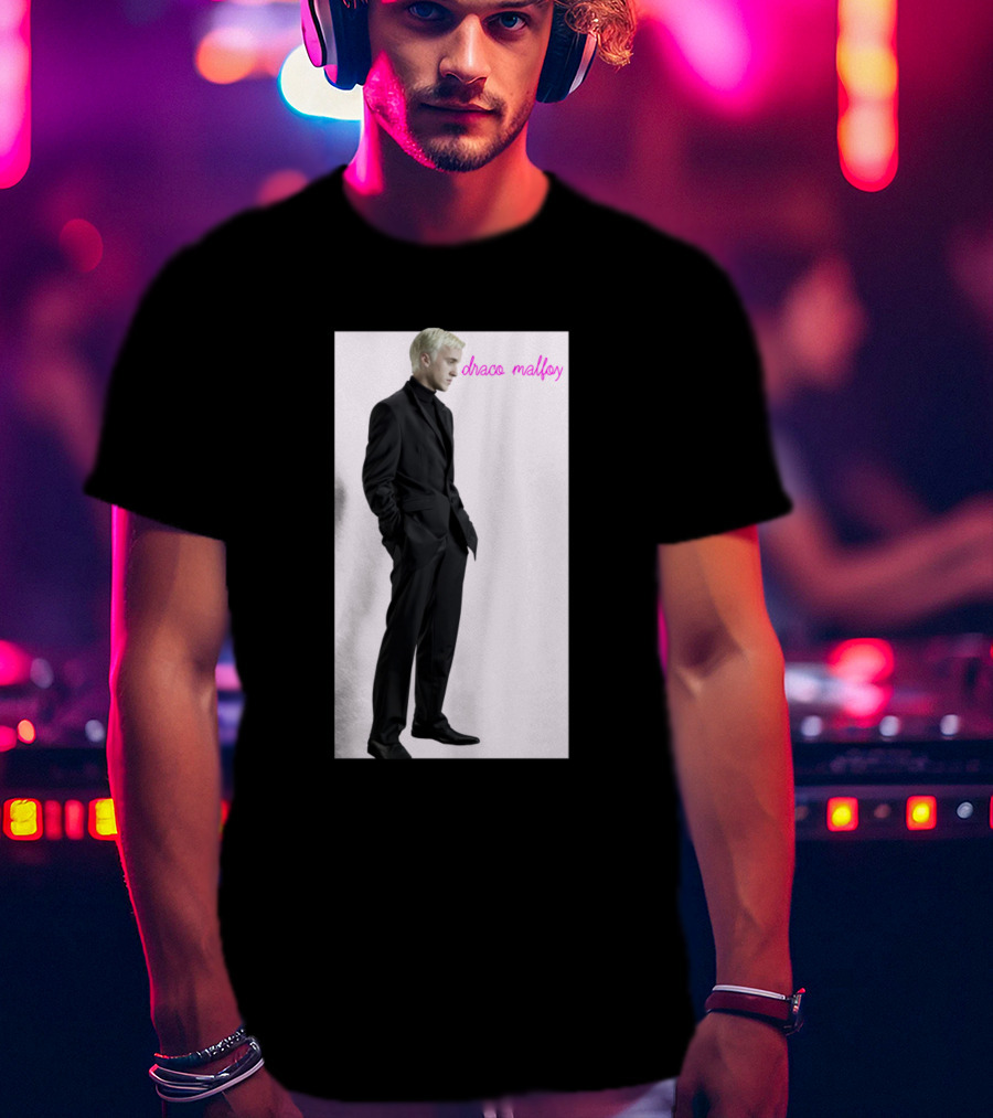 Draco Malfoy Fan Black Suit T-Shirt