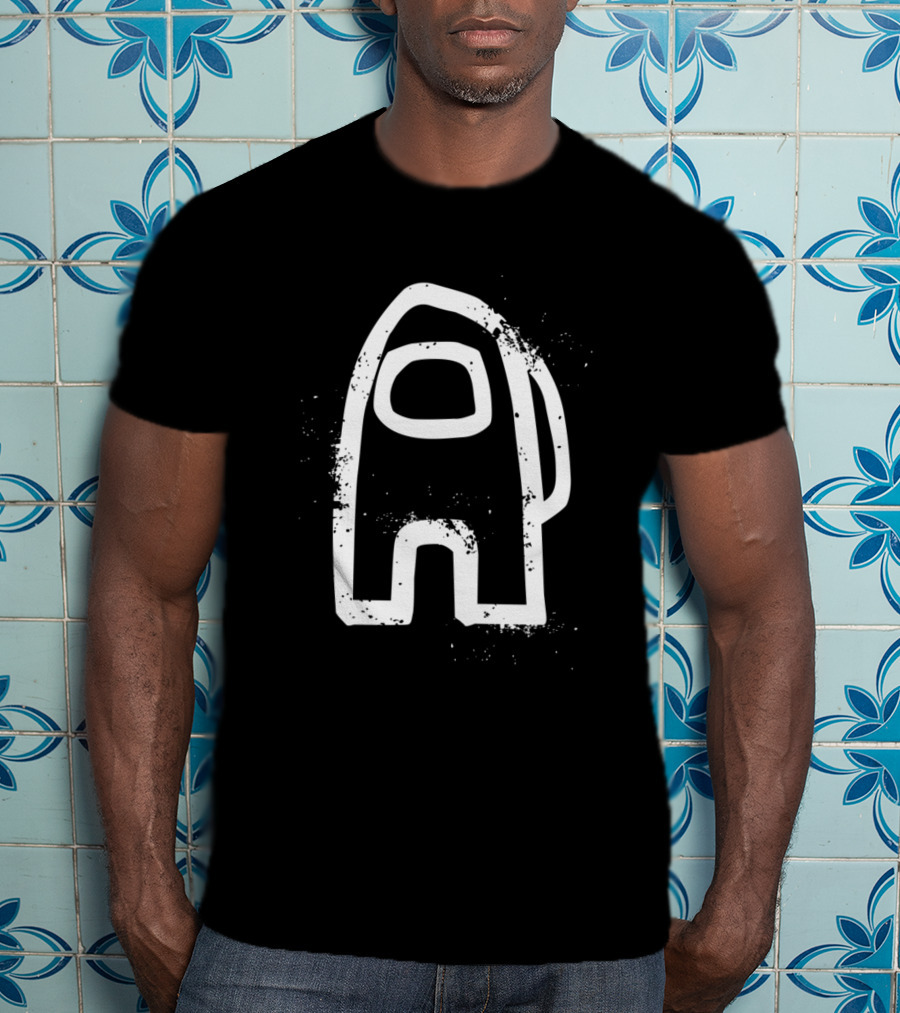Among Crack Impostor Crewmate Sketch T-Shirt