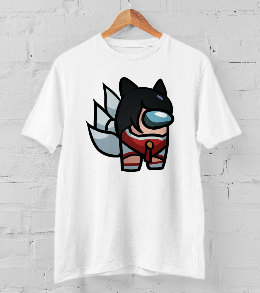 Among Us Character Cosplaying Ahri From League Of Legends T-Shirt