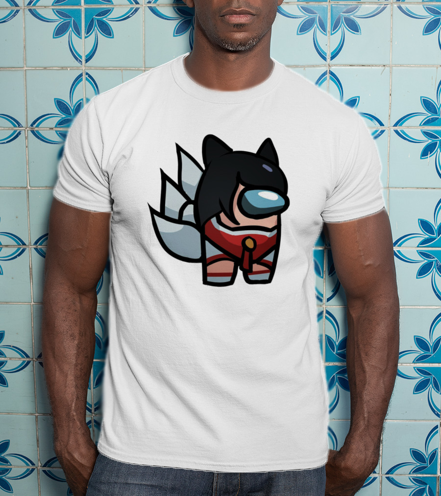 Among Us Character Cosplaying Ahri From League Of Legends T-Shirt