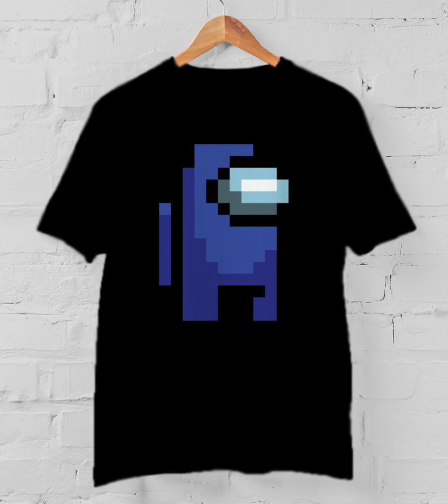 Among Us Blue Crewmate Pixel T-Shirt