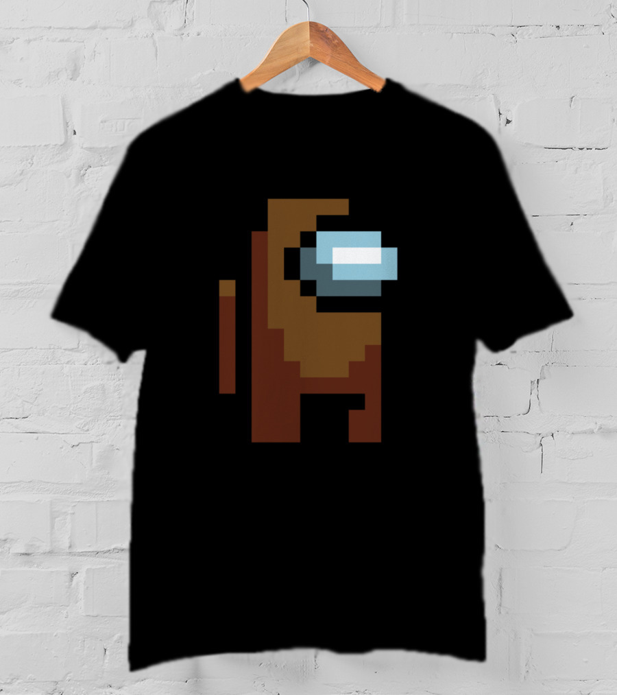 Among Us Crewmate Brown Pixel Character T-Shirt