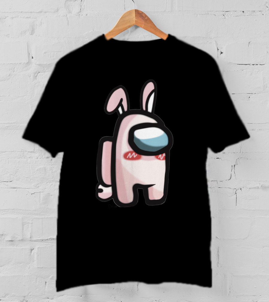 Among Us Bunny Costume Blush Fanart T-Shirt
