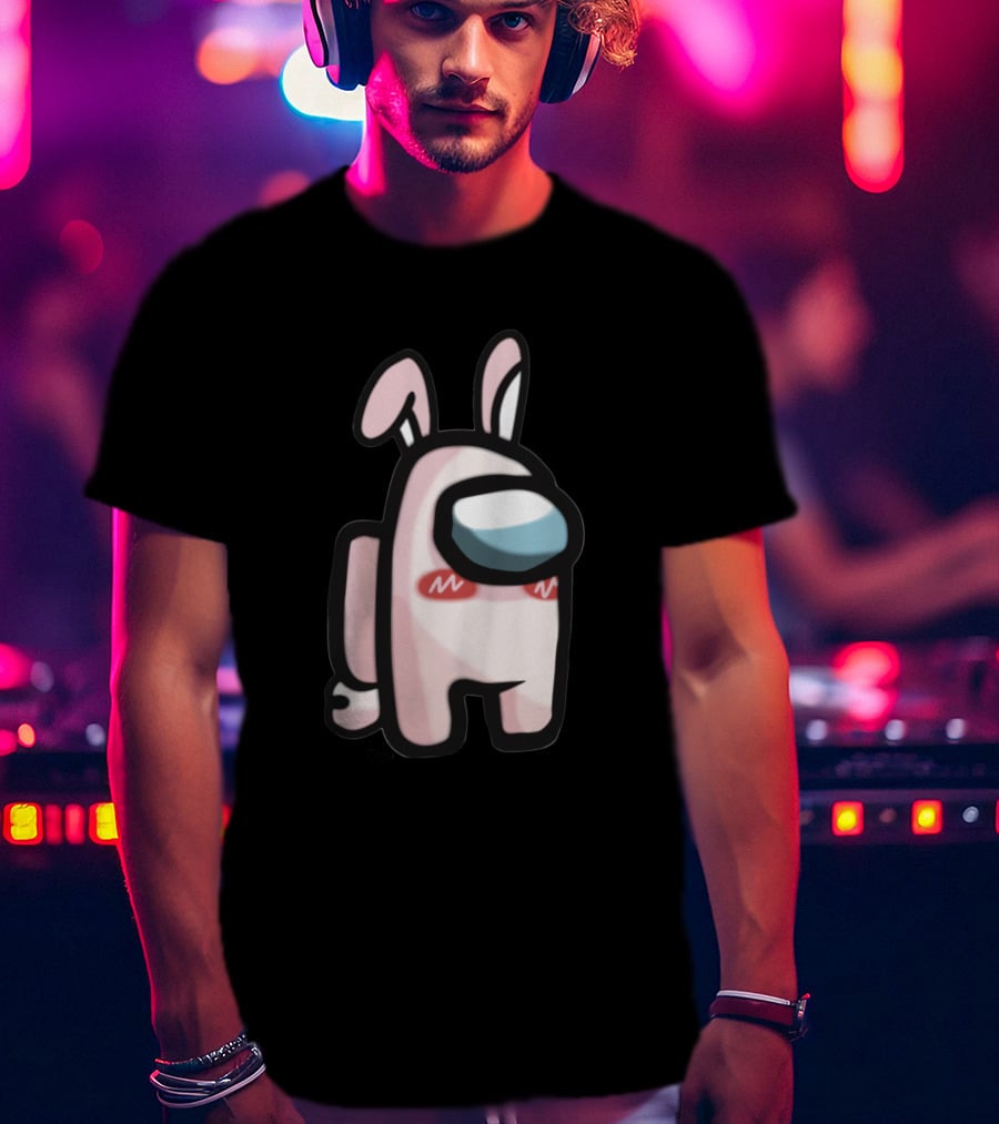 Among Us Bunny Costume Blush Fanart T-Shirt