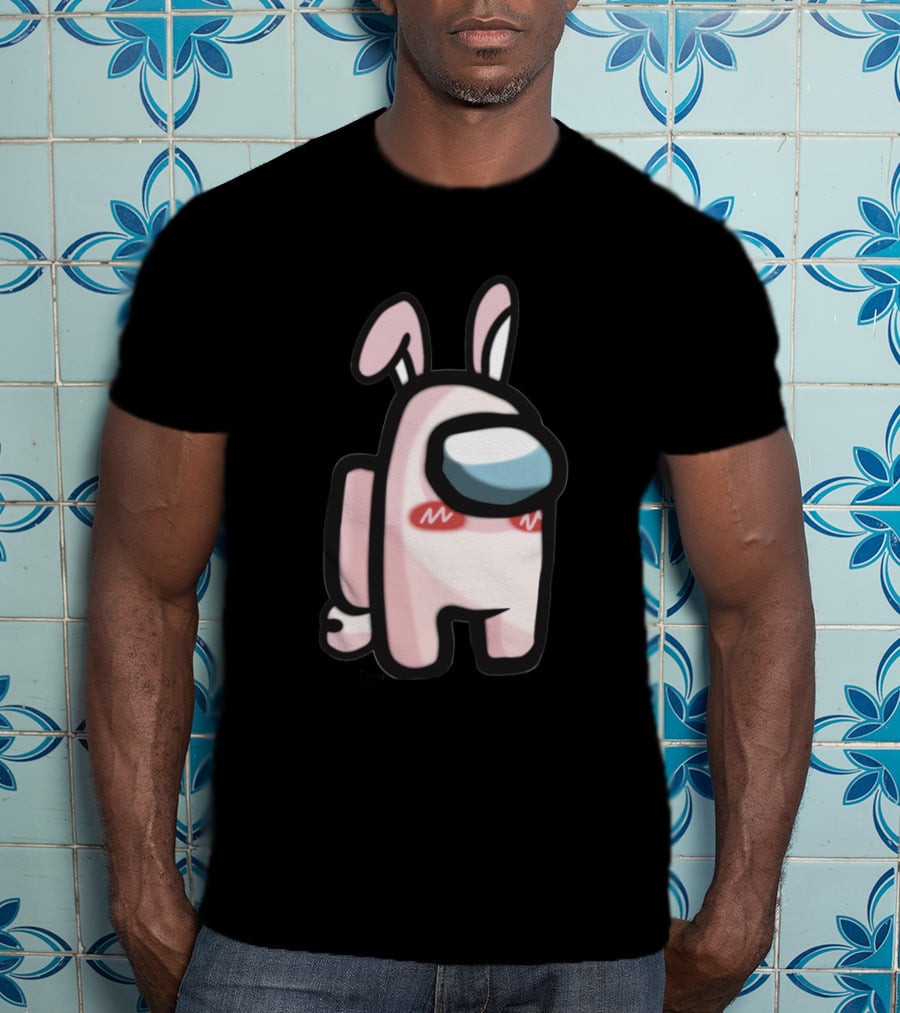 Among Us Bunny Costume Blush Fanart T-Shirt
