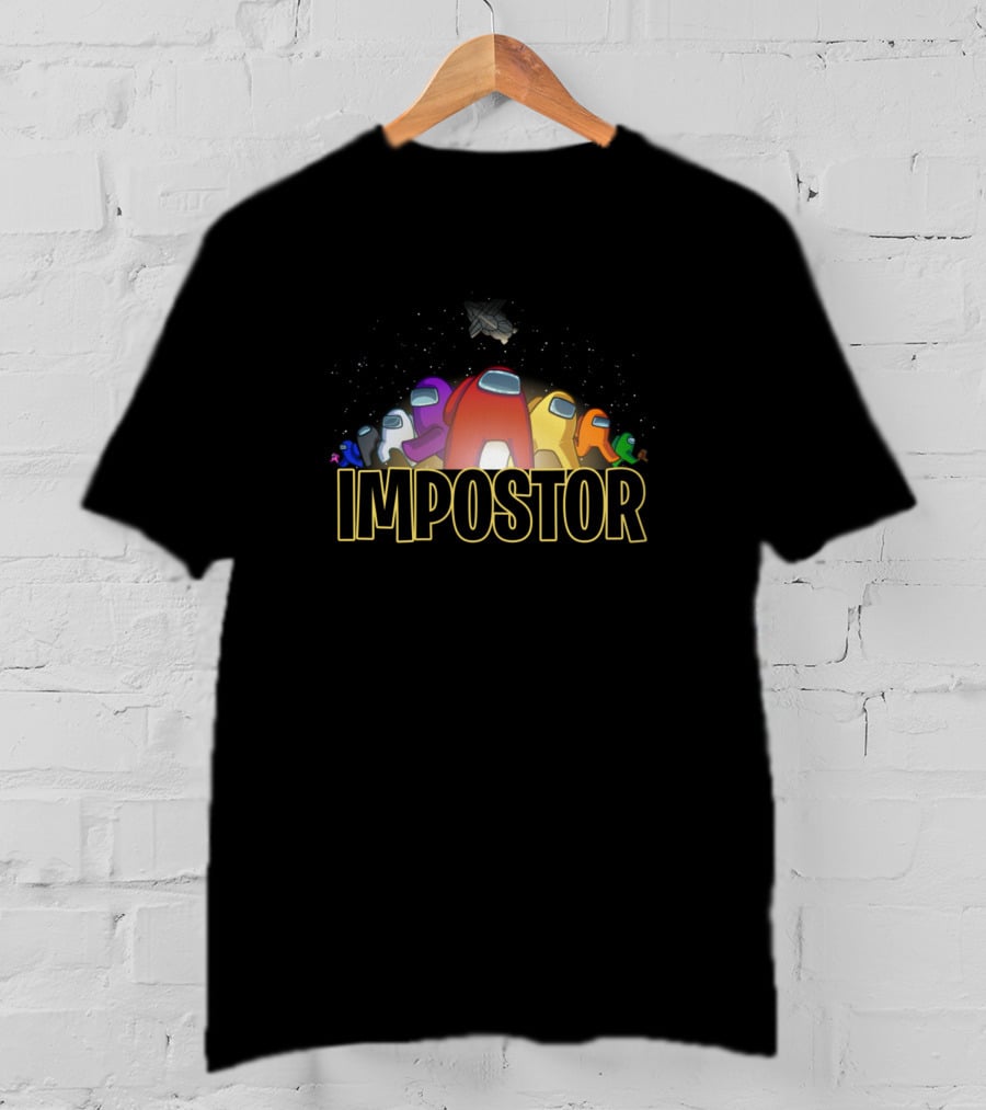 Impostor Among Us Crew Spaceship Astronaut Characters T-Shirt