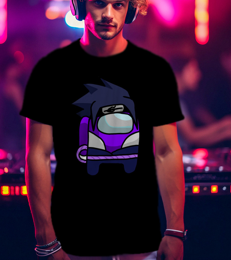 Among Us Ninja Sasuke Crossover Purple Crewmate Warrior T-Shirt