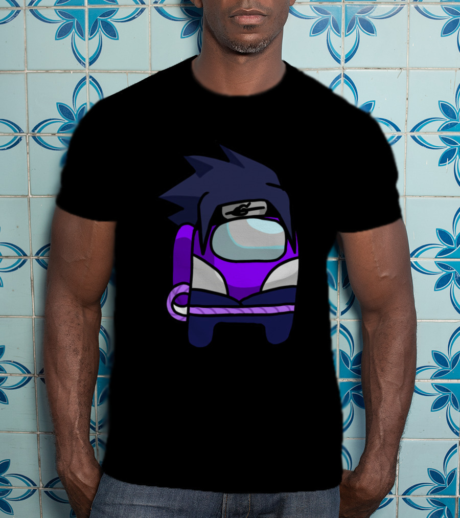 Among Us Ninja Sasuke Crossover Purple Crewmate Warrior T-Shirt