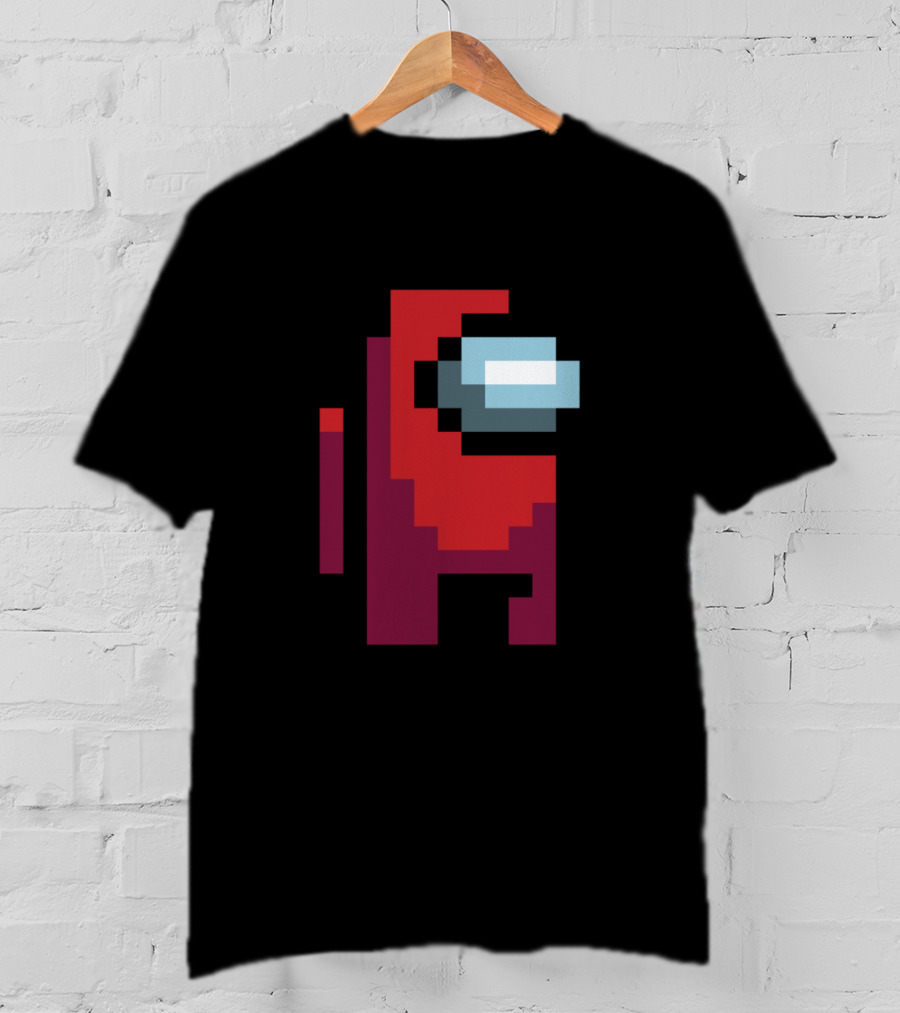 Among Us Red Crewmate Pixel T-Shirt