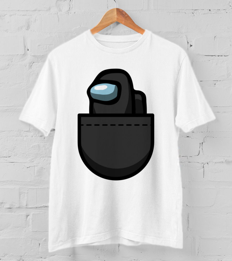 Black Crewmate Among Us Pocket T-Shirt