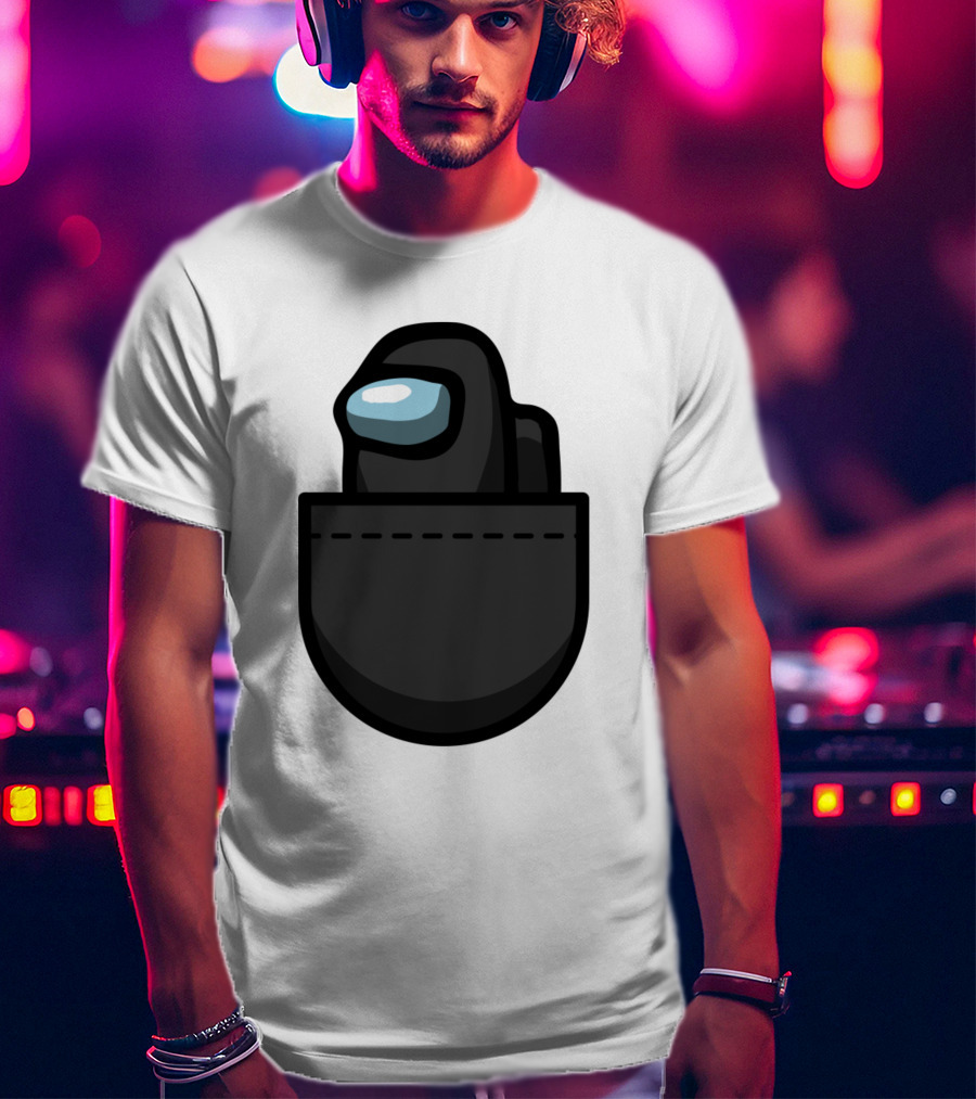 Black Crewmate Among Us Pocket T-Shirt
