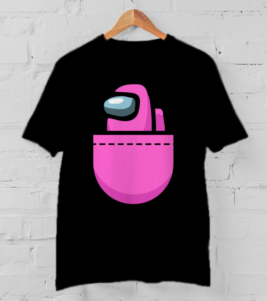 Among Us Pink Crewmate Pocket T-Shirt