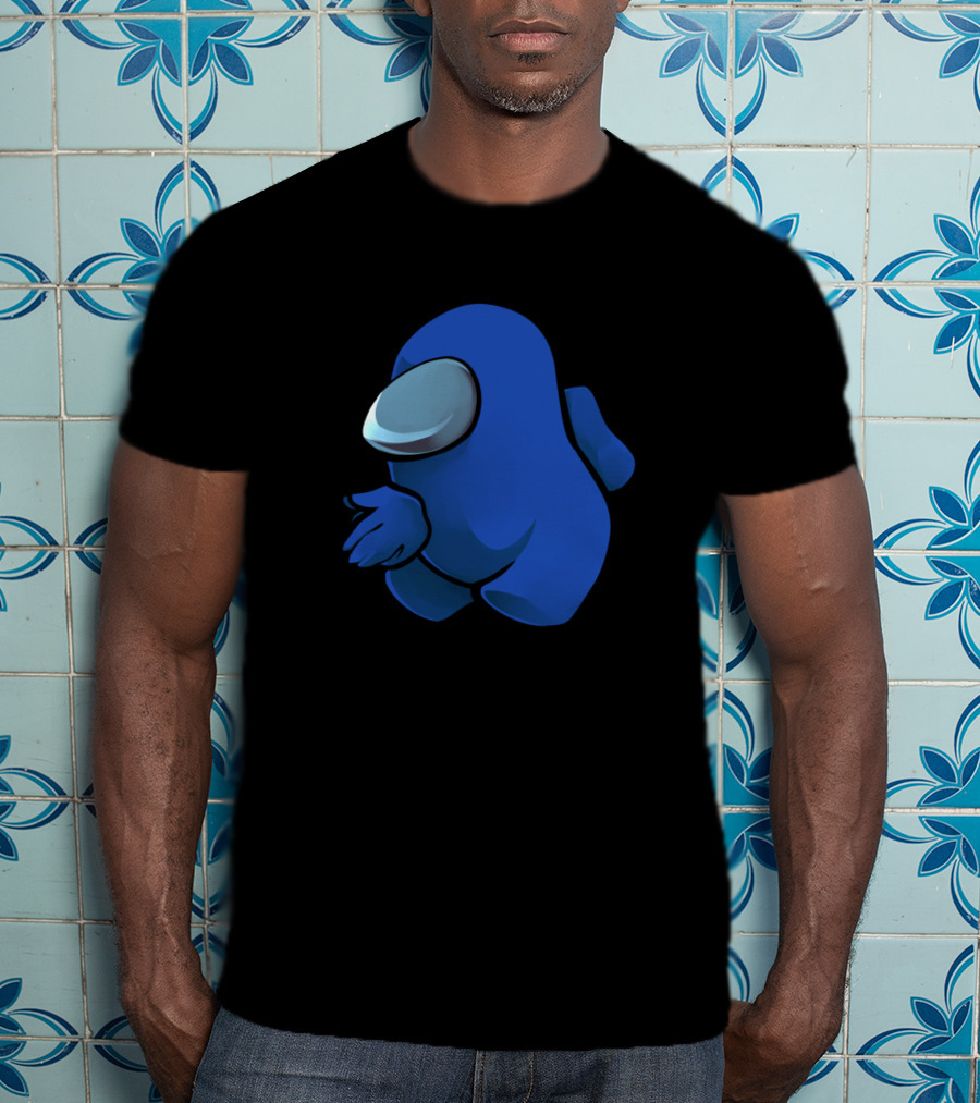 Sus Dark Blue Among Us Crewmate T-Shirt