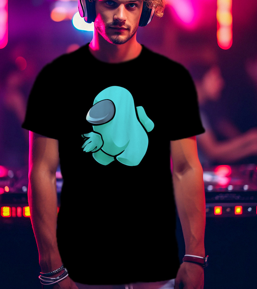 Sus Light Blue Crewmate Character T-Shirt