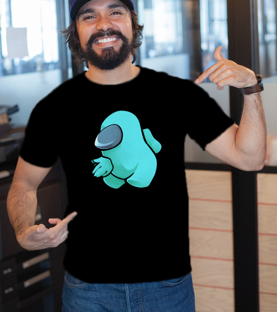 Sus Light Blue Crewmate Character T-Shirt