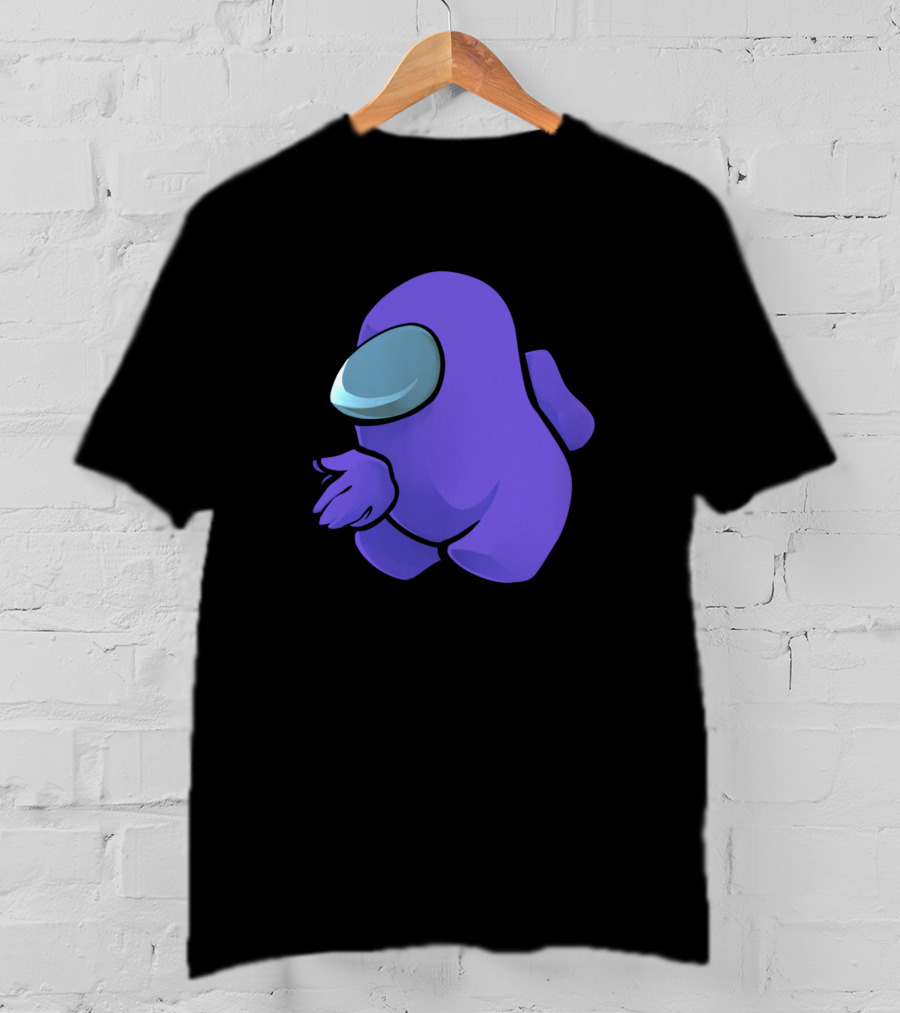 Sus Purple Crewmate Gaming Character T-Shirt