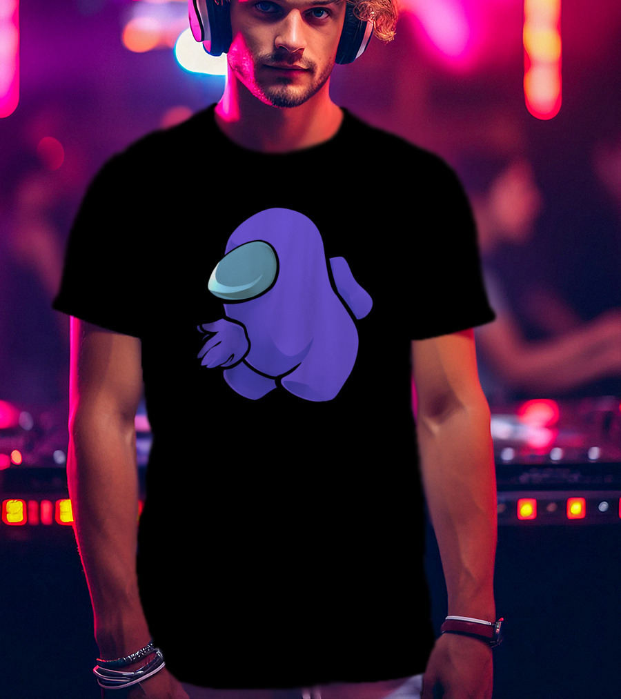 Sus Purple Crewmate Gaming Character T-Shirt