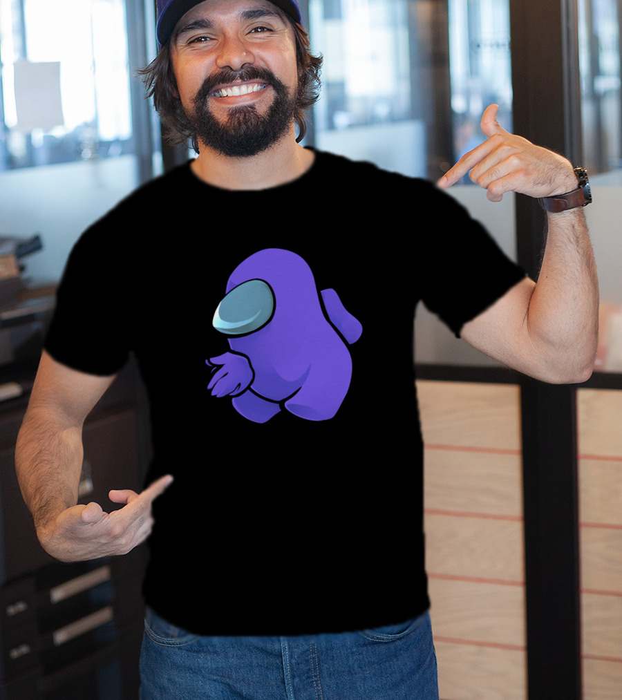 Sus Purple Crewmate Gaming Character T-Shirt