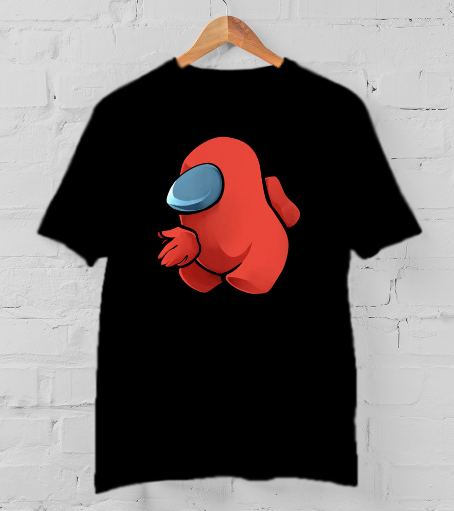 Sus Red Crewmate Character With Hand Gesture T-Shirt