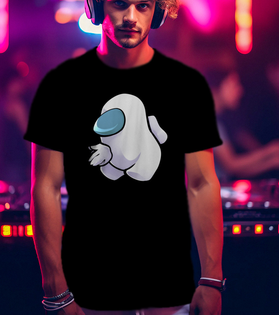 Sus White Among Us Character Crewmate T-Shirt