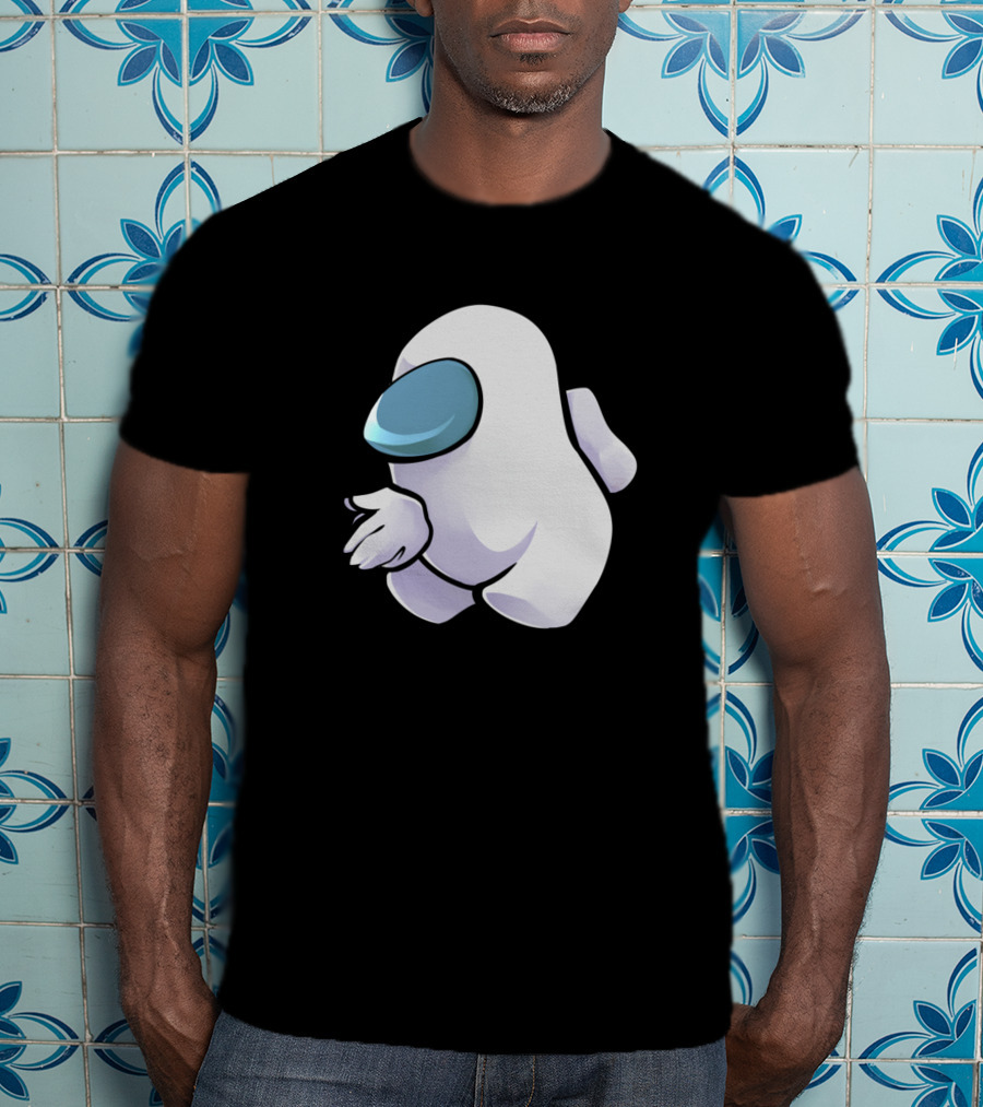 Sus White Among Us Character Crewmate T-Shirt