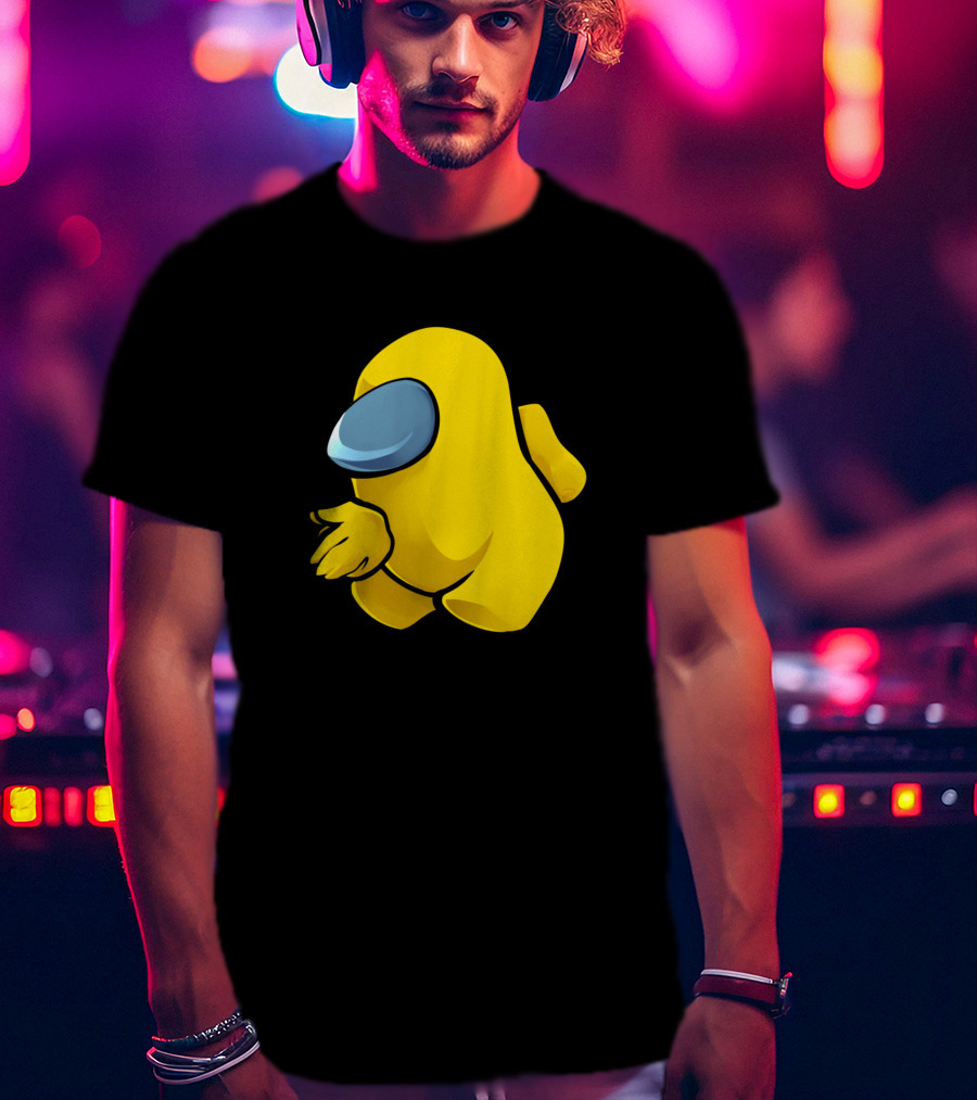 Sus Yellow Among Us Character T-Shirt