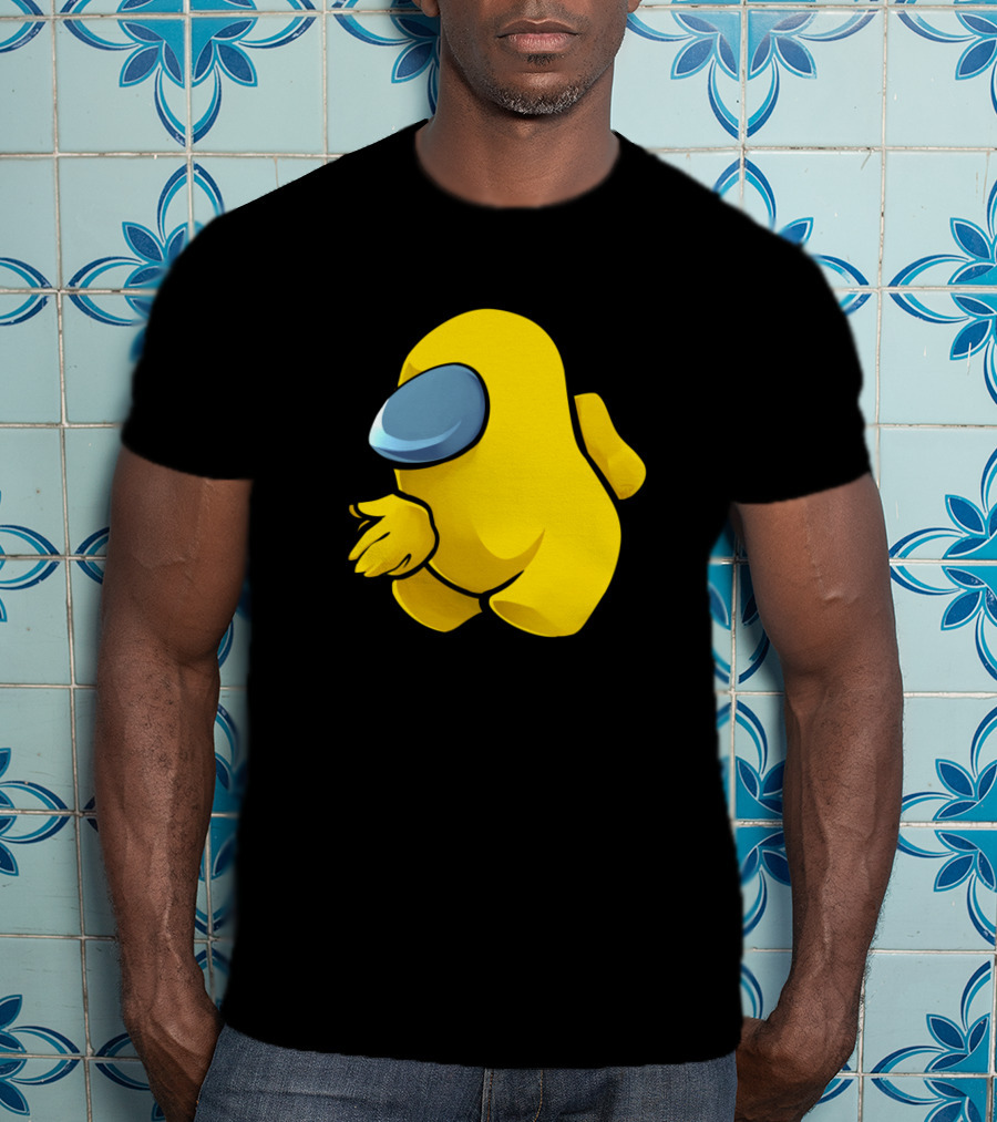 Sus Yellow Among Us Character T-Shirt