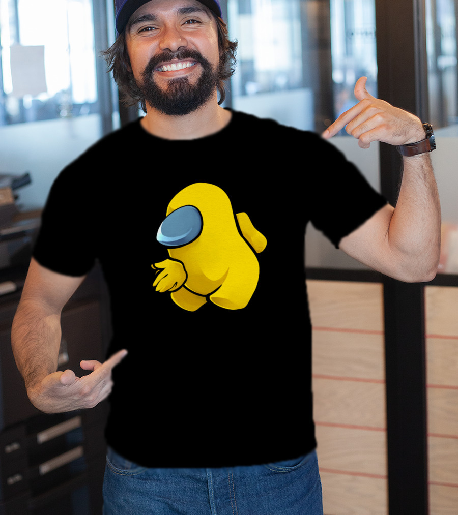 Sus Yellow Among Us Character T-Shirt