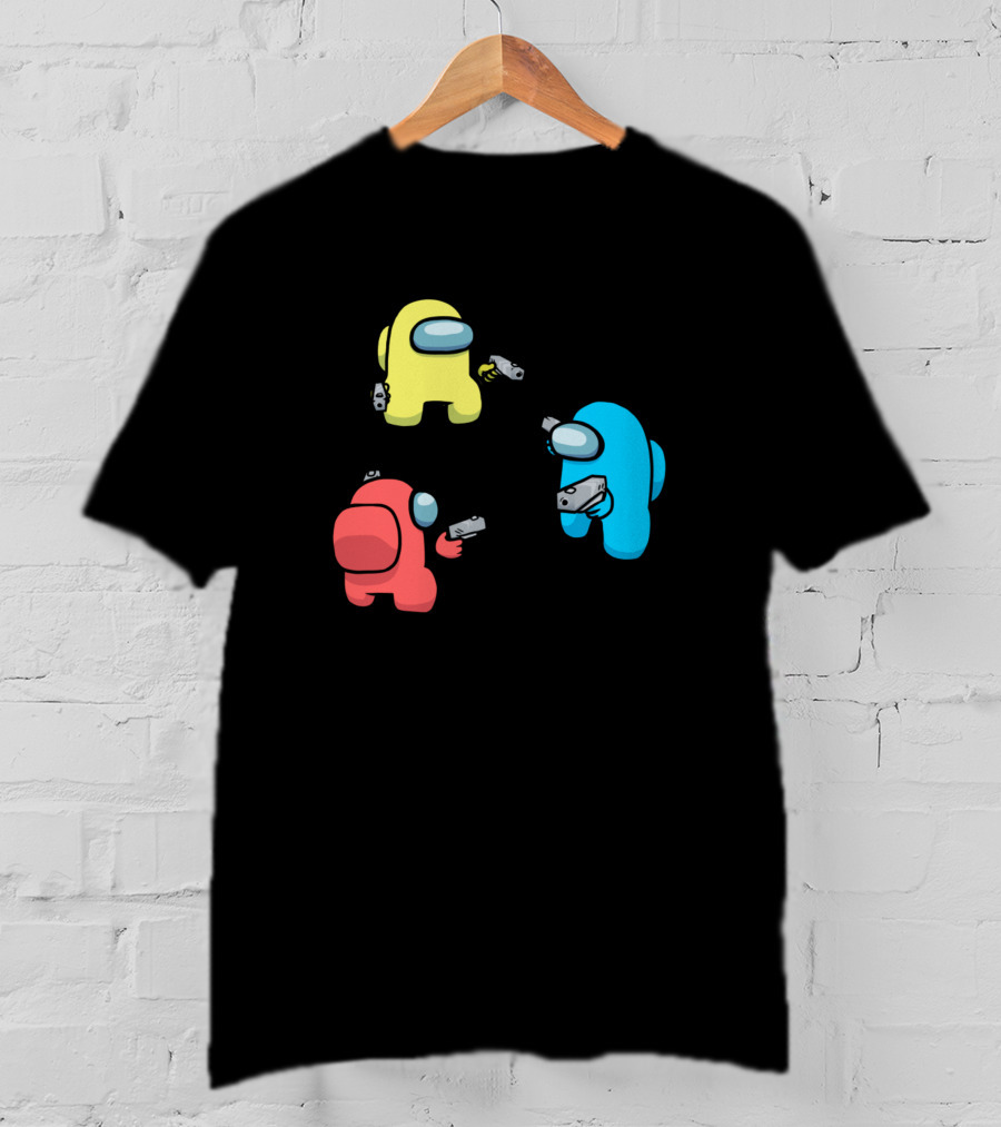 Among Us Parody You Can't Trust Anyone Crewmates Mexican Standoff T-Shirt