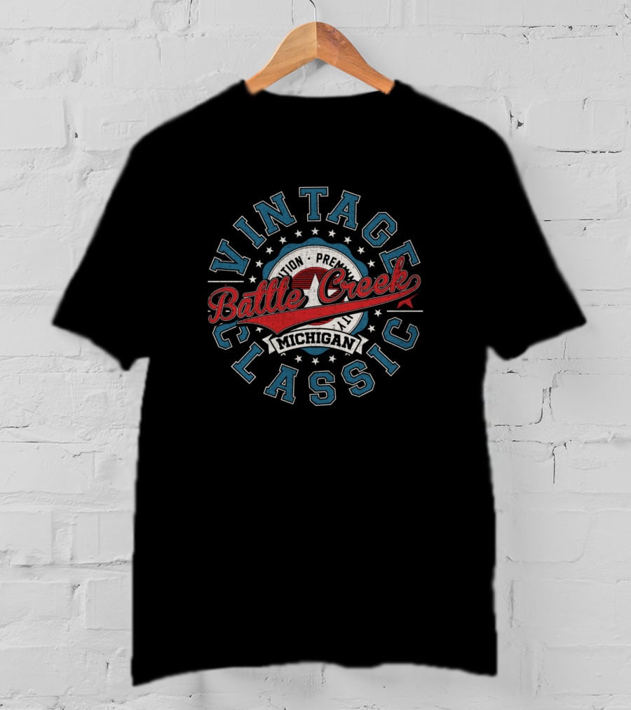 Battle Creek Michigan Vintage Classic Premium T-Shirt