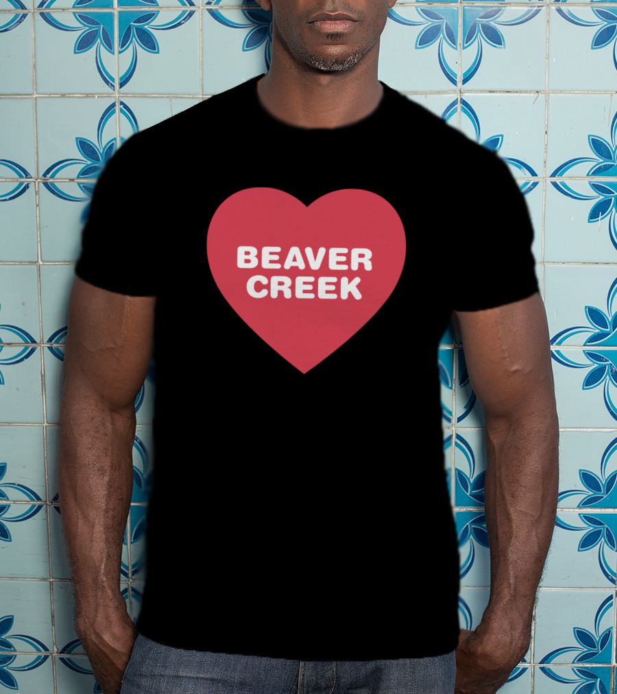 Beaver Creek Red Heart Bold Font T-Shirt