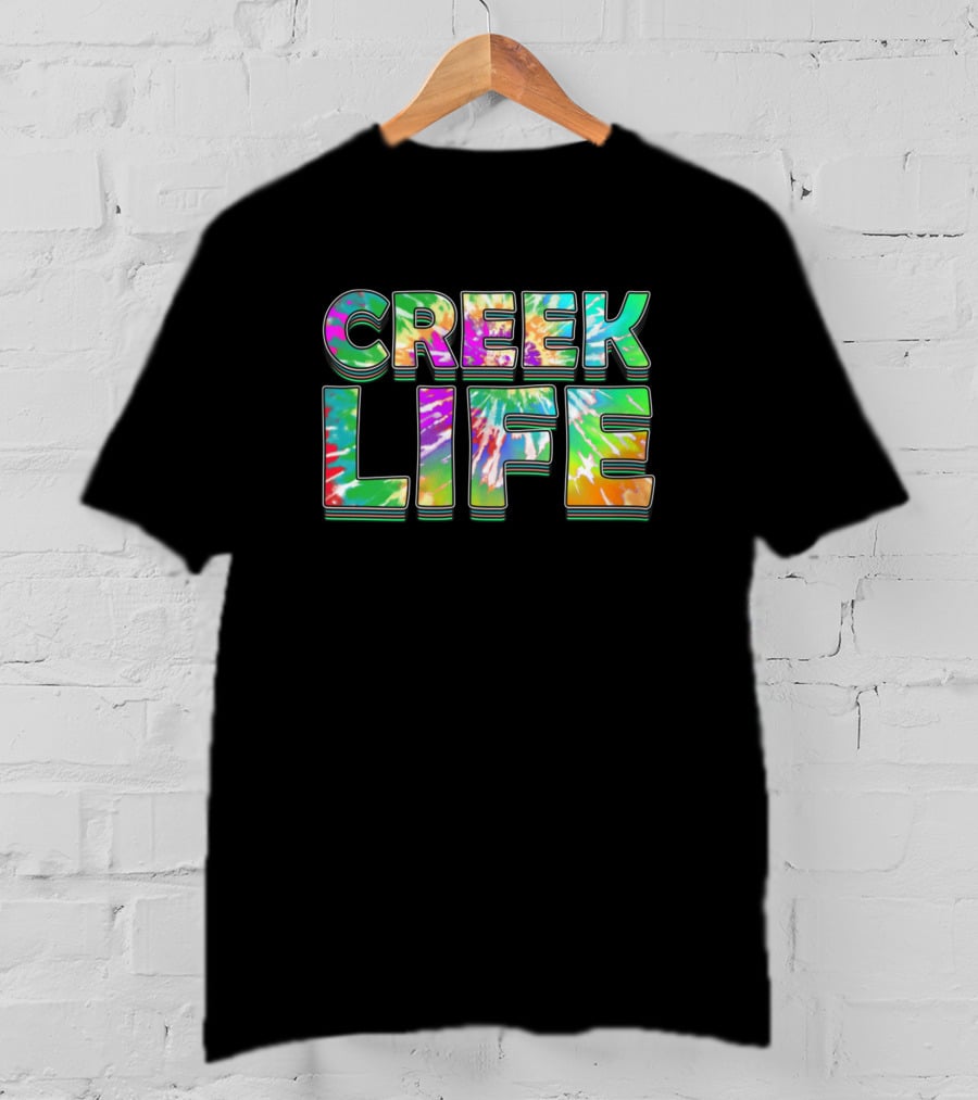 Creek Life Summertime Vintage Retro Vibes Tie Dye T-Shirt