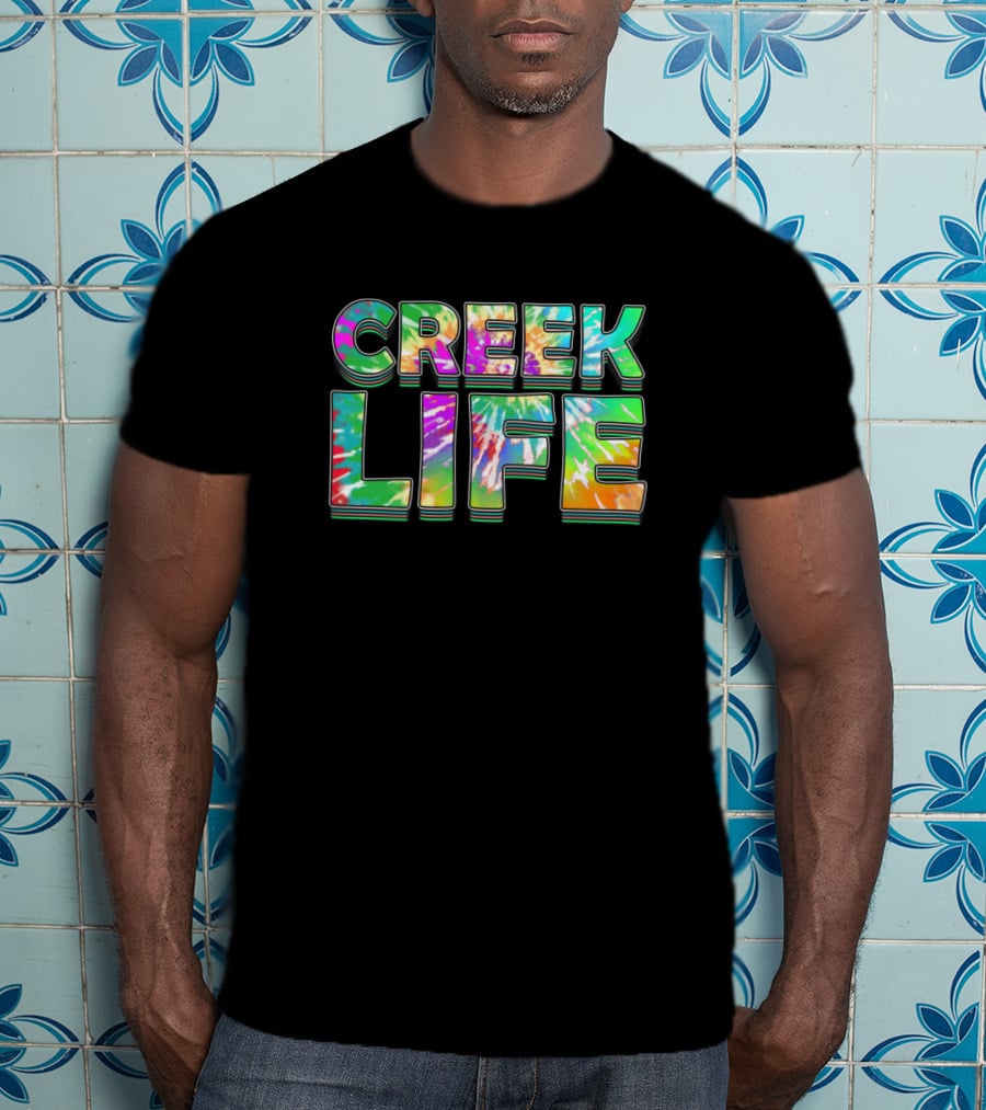 Creek Life Summertime Vintage Retro Vibes Tie Dye T-Shirt