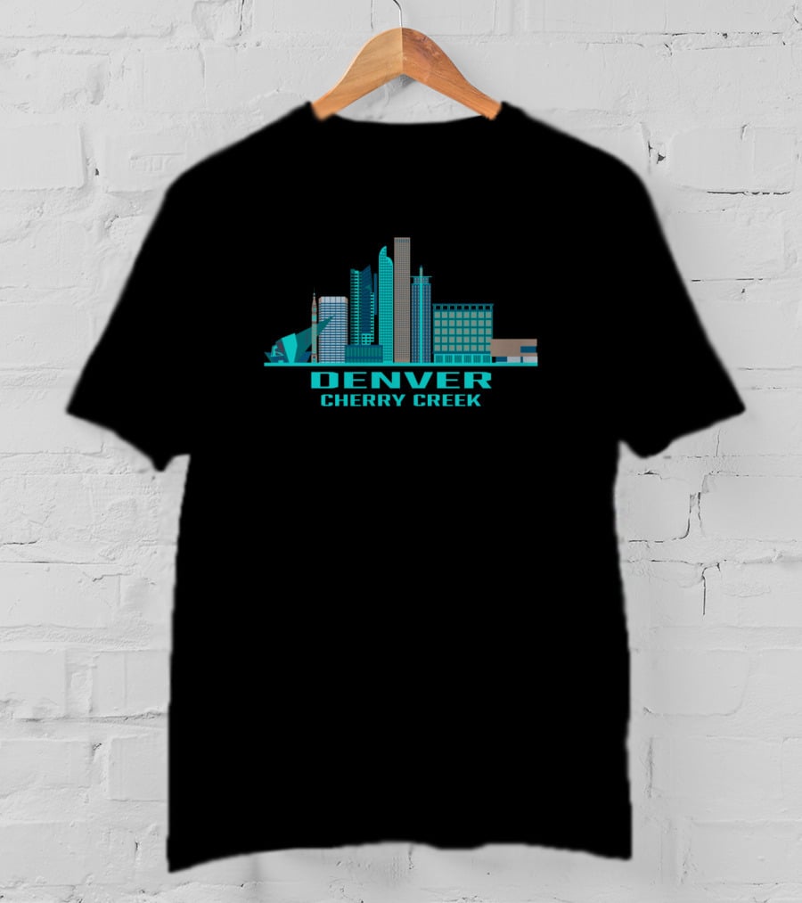 Denver Cherry Creek Colorado Cityscape Skyline T-Shirt