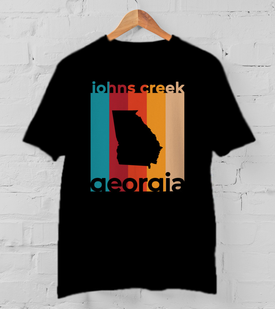 Johns Creek Georgia Retro State T-Shirt