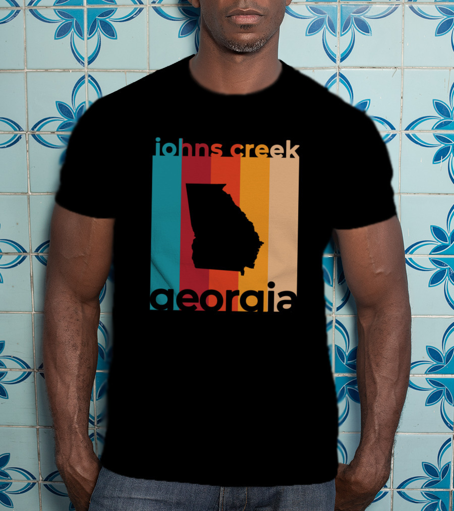 Johns Creek Georgia Retro State T-Shirt
