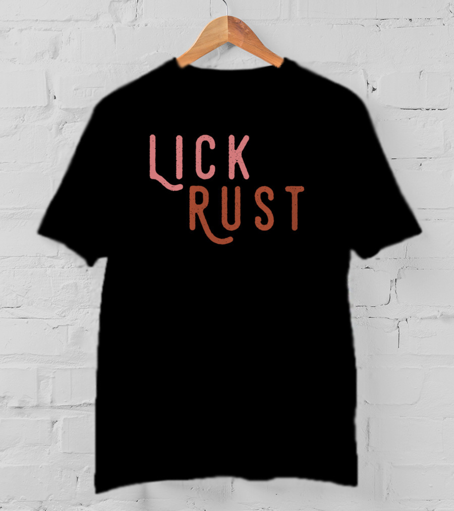 Lick Rust Vintage Typography T-Shirt