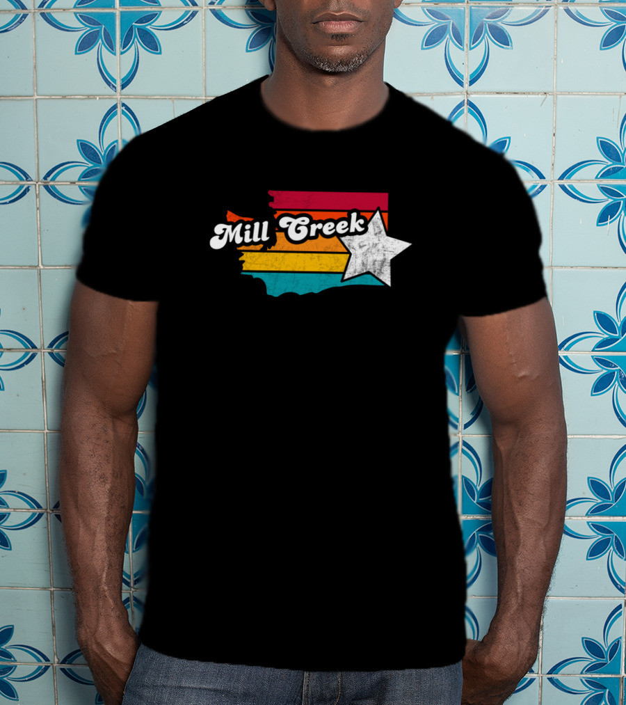 Mill Creek Washington Vintage Stripes Star T-Shirt