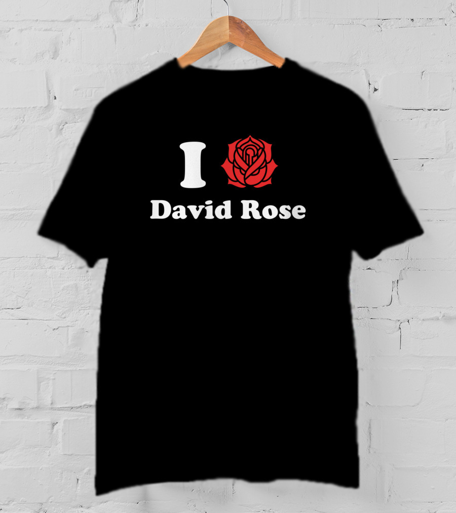 I Love David Rose Red Rose Emblem T-Shirt