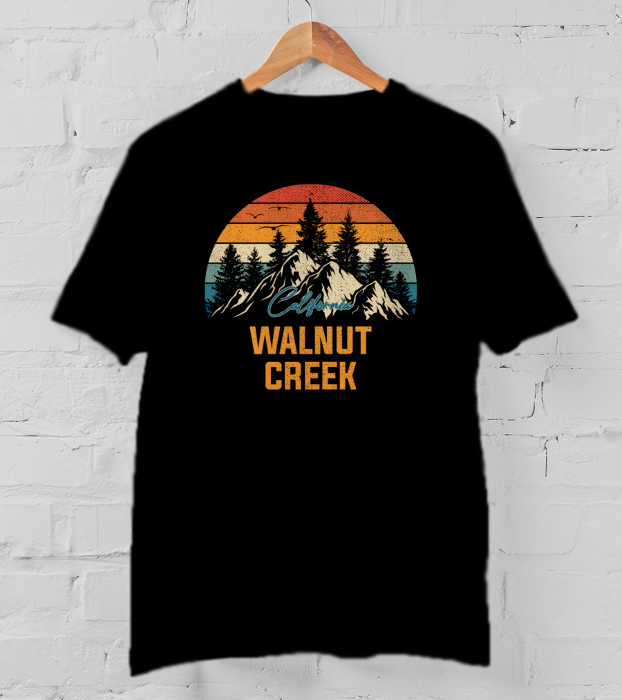 Walnut Creek California Sunset Mountains And Trees T-Shirt